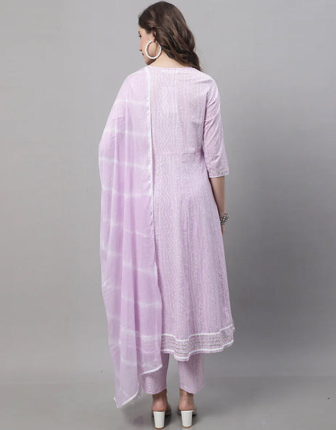 trendy light purple pure cambric cotton trendy fashioner readymade suit collection with light purple pure cambric cotton rt8969-185050 Side View